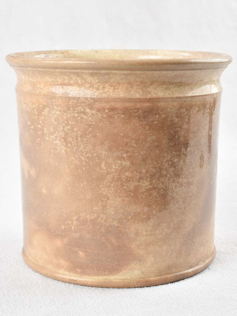 Digoin & Sarregumines preserving pot with mottled glaze 6¼"