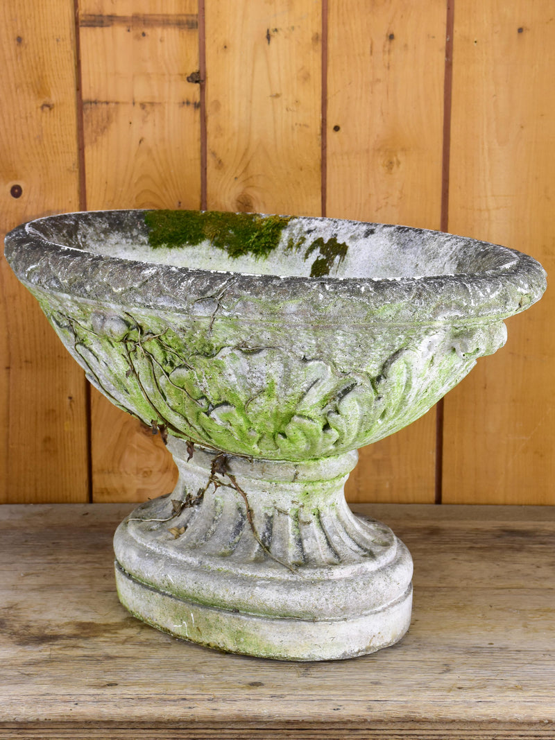Antique oval French garden planter