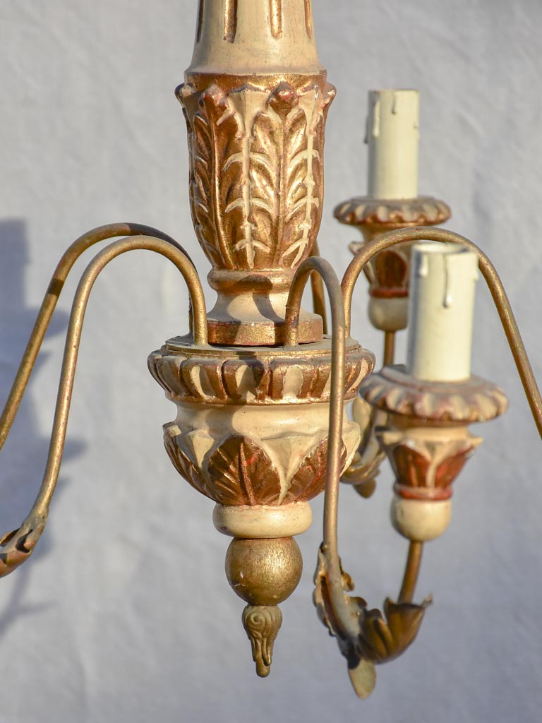 Pretty 5-light Italian chandelier from the late 19th century 19¼"