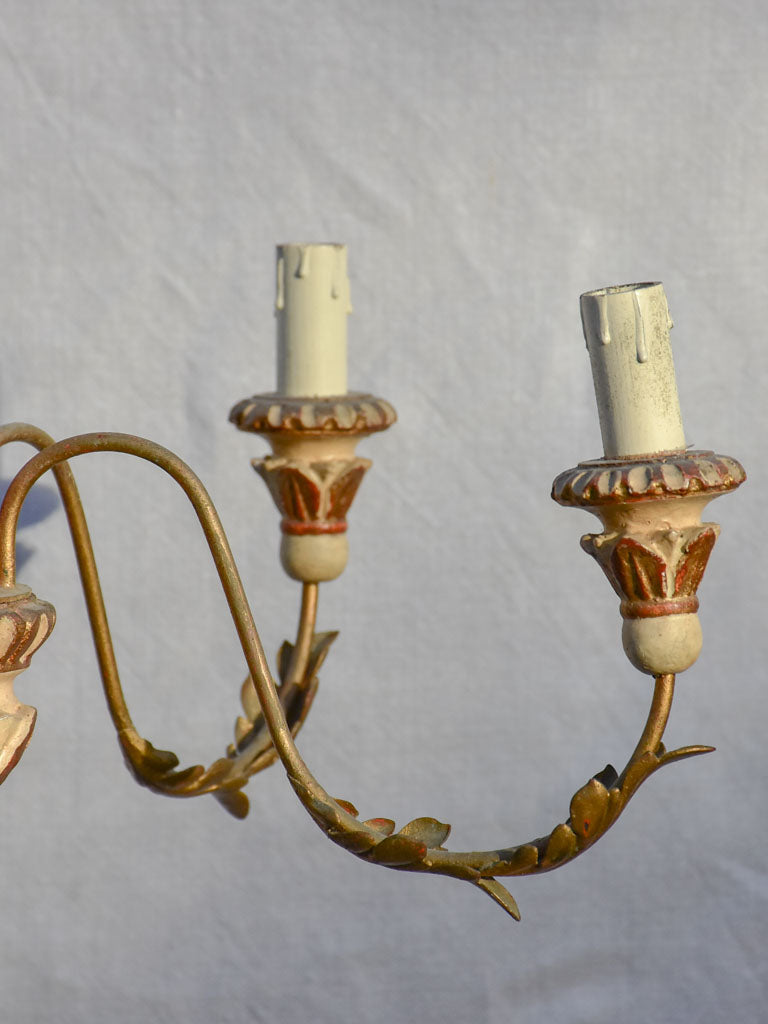 Pretty 5-light Italian chandelier from the late 19th century 19¼"