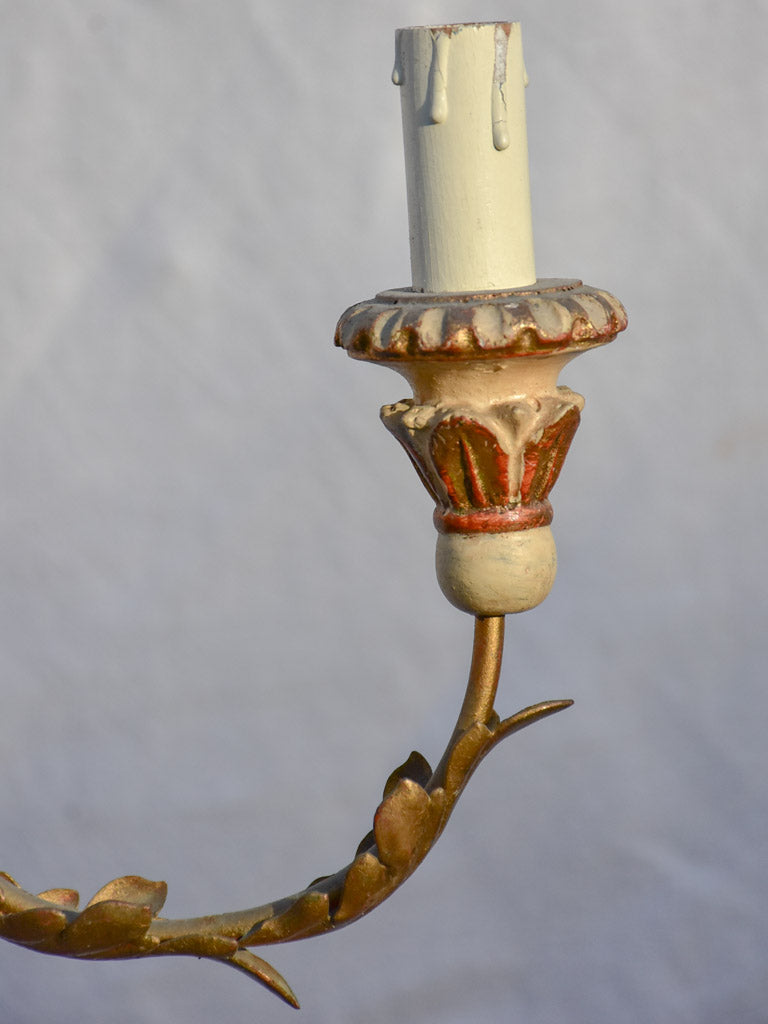 Pretty 5-light Italian chandelier from the late 19th century 19¼"