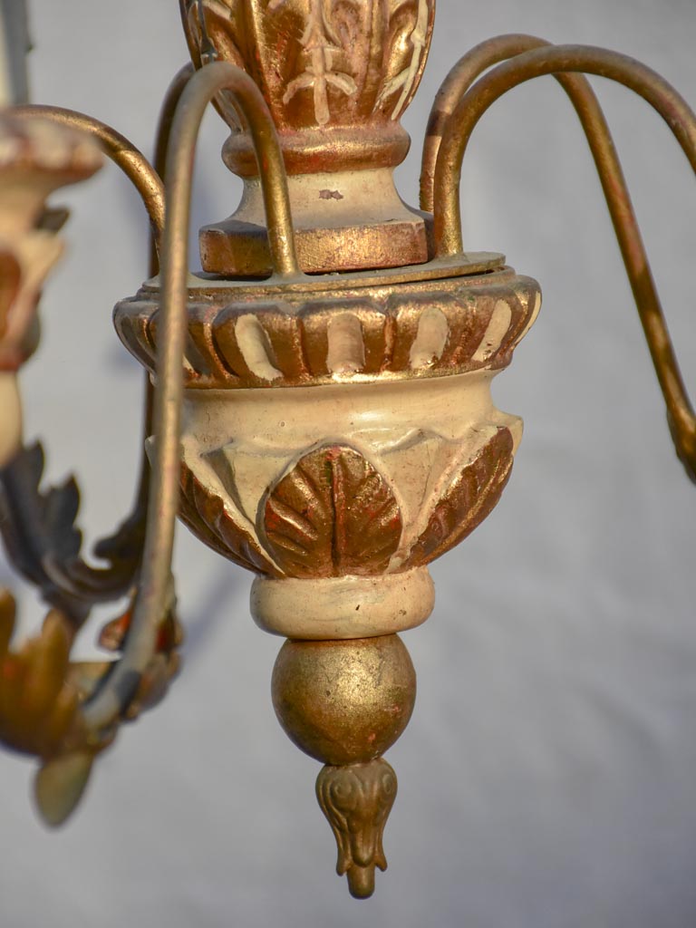 Pretty 5-light Italian chandelier from the late 19th century 19¼"