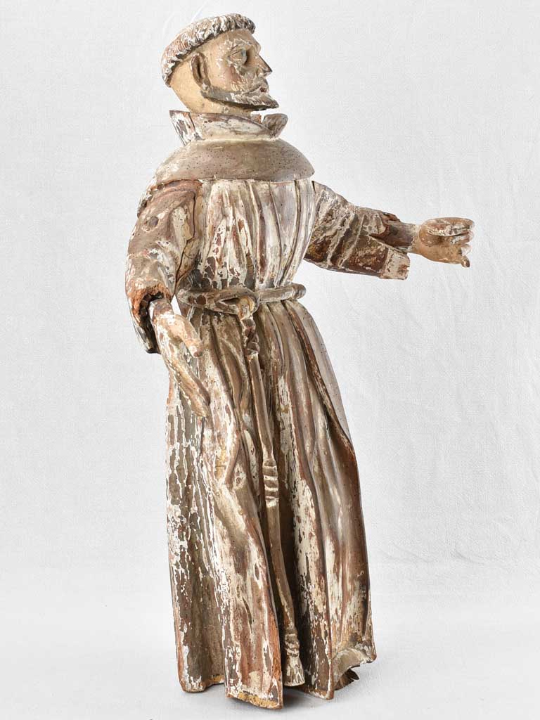 17th century statue of Saint Francis Assisi 32¼"