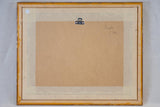 Bergers avec lanterne et son troupeux signed HC 15¾" x 19¼"