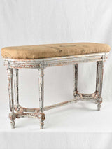 Louis XVI bench with sacking upholstery 39½"