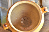 Antique French confit pot with orange demi-glaze 11¼"