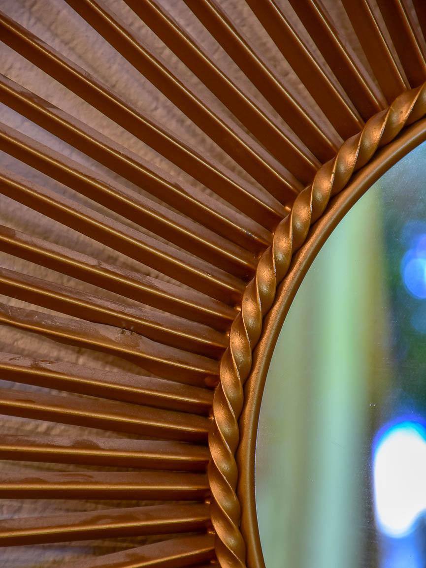 Mid Century Chaty Vallauris sunburst mirror 39 ½" diameter