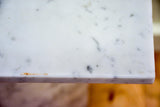 Vintage white marble console table with triangular legs