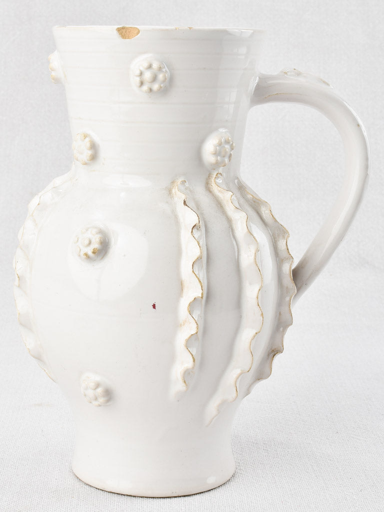 Mid-century Ribbed Tessier Floral Vase