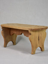 Vintage French wooden footstool