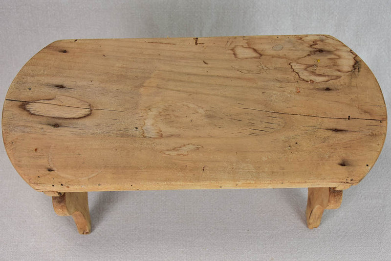 Vintage French wooden footstool