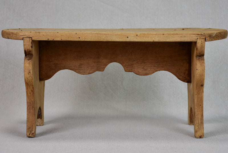 Vintage French wooden footstool