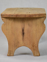 Vintage French wooden footstool