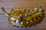 Two bronze mid-century fruit sculptures