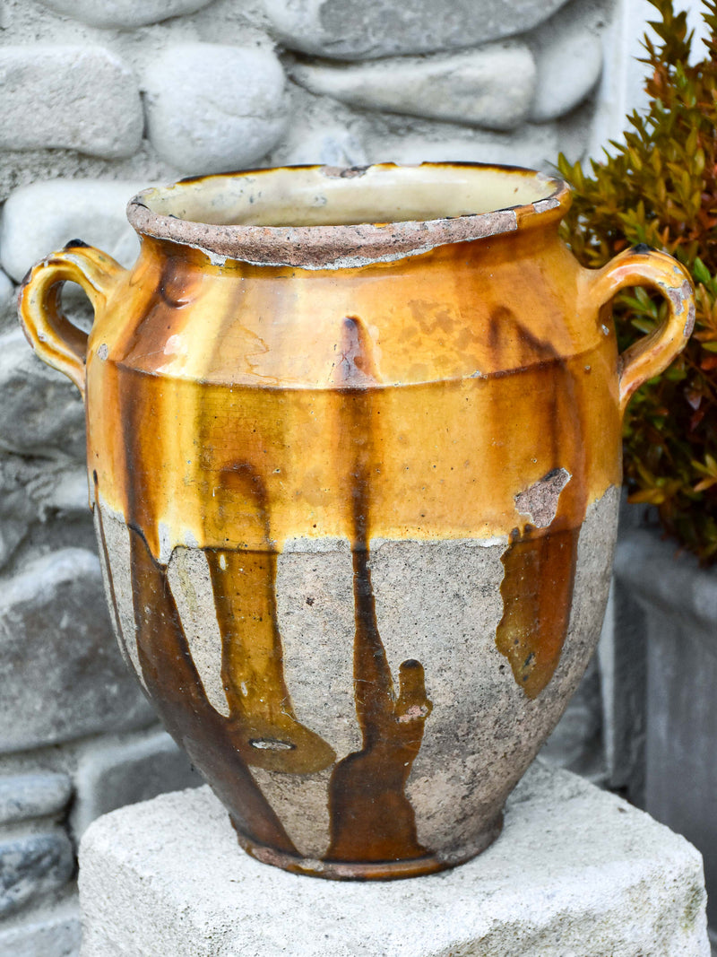 Large 19th century French confit pot 12½"