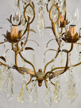 Pretty mid-century Italian crystal chandelier with 6 lights 27½"