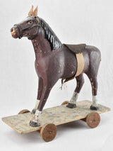 Antique French papier mâché toy horse
