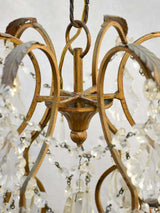 Pretty mid-century Italian crystal chandelier with 6 lights 27½"