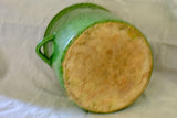 RESERVED 19th Century green glazed preserving pot with handles from Dieulefit 6¾"