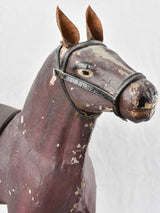 Aged French pull horse toy