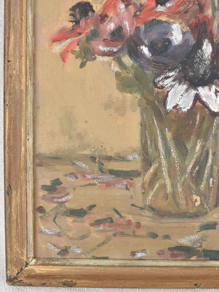 Still life - fatigued ranunculus in a vase 13" x 11"