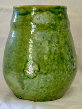 20th Century green glazed preserving pot from Dieulefit 7½"