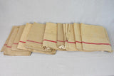 10 antique French Hemp tea towels 23¼" x  30"