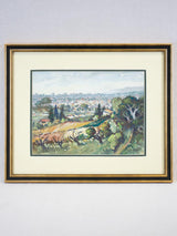 Allauch 81 D. Allemand (1906- ?) gouache & watercolor 15" x 18½"