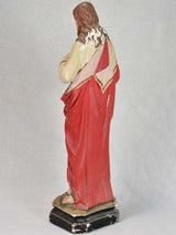 Large poly-chrome plaster religious statue of Jesus Christ 28"