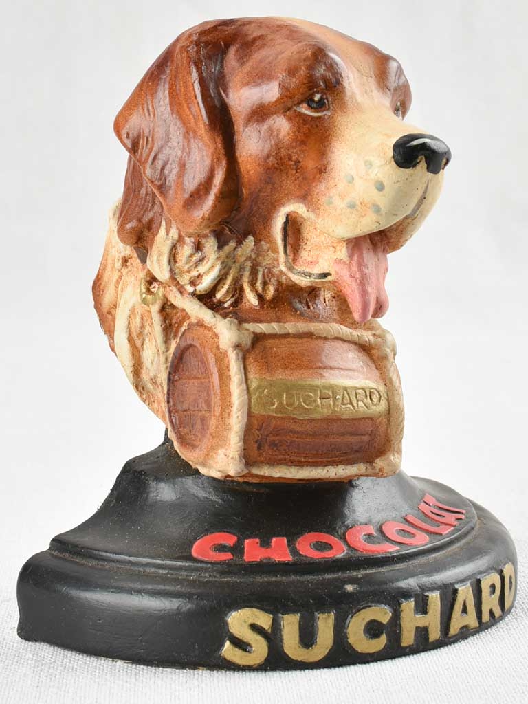 Vintage Chocolate Suchard advertising sculpture - dog 6"