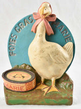 Vintage Fois Gras advertising sculpture with goose 12¼"