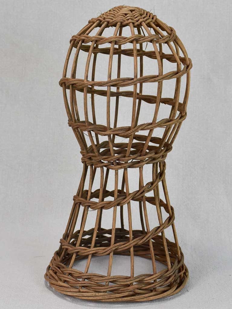 French wicker hat stand 1930's 15"