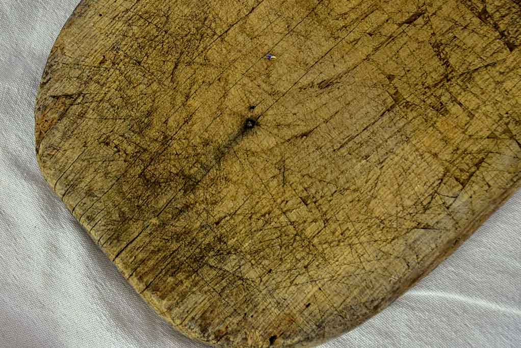 Rustic antique French cutting board with extra long handle 22½" x 9¾"
