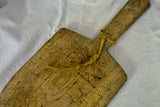 Rustic antique French cutting board with extra long handle 22½" x 9¾"