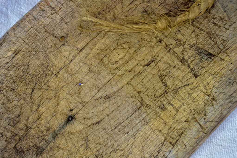 Rustic antique French cutting board with extra long handle 22½" x 9¾"