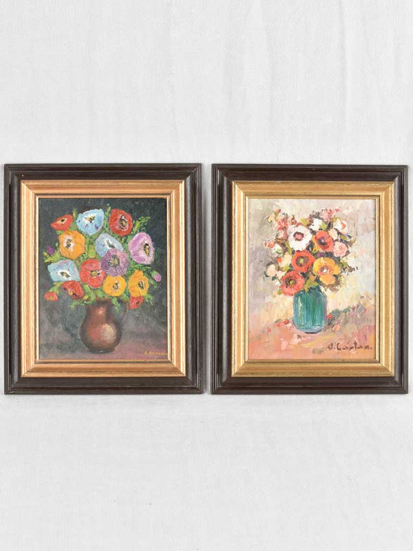 Vintage floral still-life art paintings