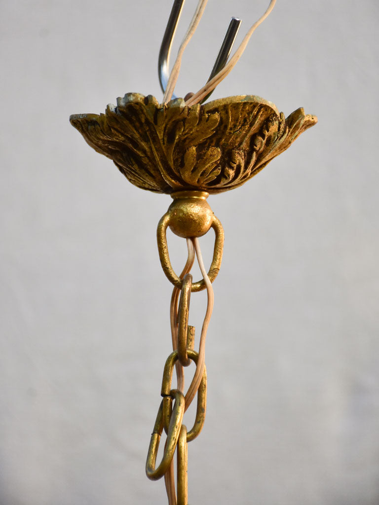 Italian Chandelier with Bronze Frame
