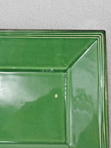 Set of of 24 square plates with green glaze 7½" & 9¾"