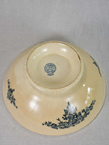 Antique French Ironstone salad bowl - Louis XV 11"