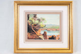 Watercolor landscape signed R. Etienne 17¾" x 20"