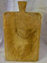 Mid century French cutting board with hole through handle - sanded 15¼" x 9"