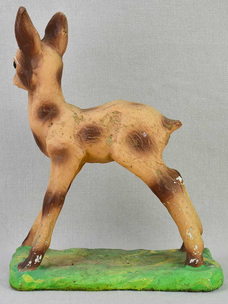 Mid-century French sculpture of a baby deer 17¼"