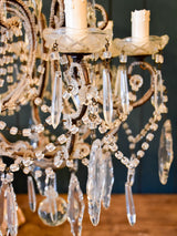 False pair of mid century Italian chandeliers