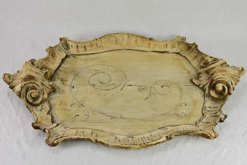 19th Century Rocaille style walnut tray 25½" x 17¼"