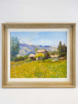 Stone farmhouse in a prairie - Provence - unsigned 19¾" x 22½"