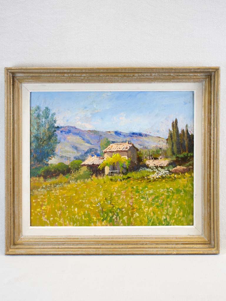 Stone farmhouse in a prairie - Provence - unsigned 19¾" x 22½"