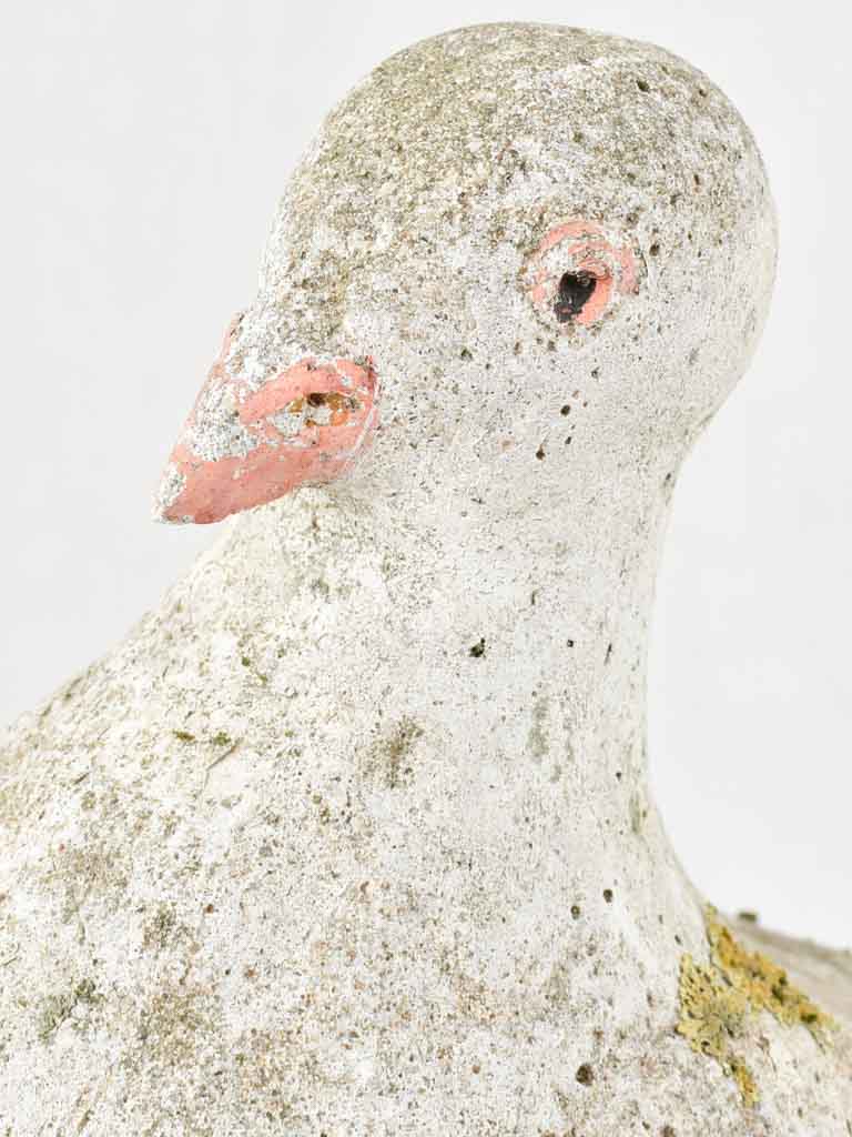 Pair of vintage garden pigeon sculptures