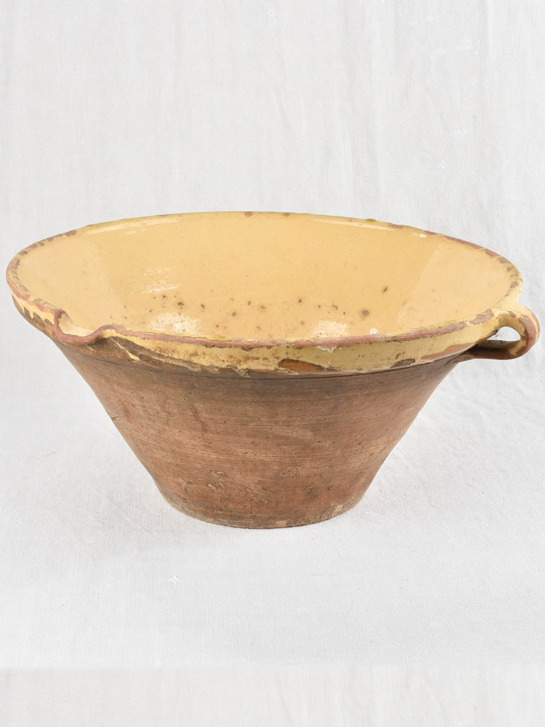 19th century tian bowl w/ yellow glaze 19¾"