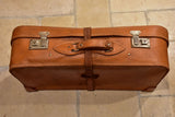 Vintage French leather suitcases