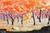 Signed R Etienne, vintage fall painting